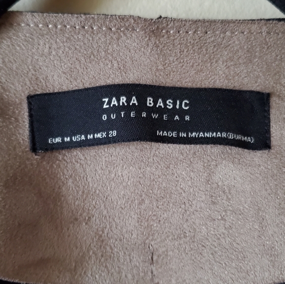 Zara Basic faux Suede Effect Jacket size M - Picture 7 of 8